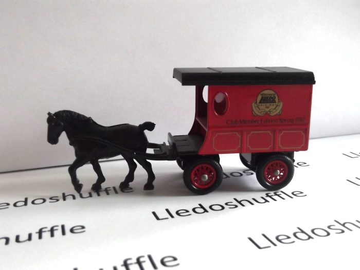 DG03011, Horse Drawn Delivery Van, Lledo Worldwide Collectors Club, Spring 1987, No DG on base