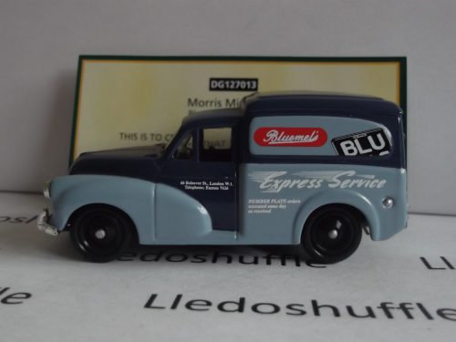 DG127013, Morris Minor Van, Bluemel's Express Service, Number Plate orders executed same day as received