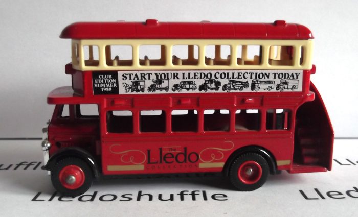 DG15018, AEC Regent Double Deck Bus, Lledo Worldwide Collectors Club, Summer 1988