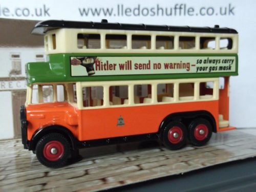 DG49024, AEC Renown Double Deck Bus, Glasgow Corporation, Hitler Will Send No Warning, So Always Carry your Gas Mask