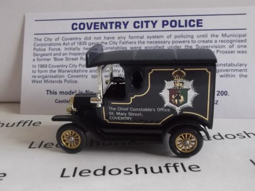 PV006, Code 3, Model T Ford Van, Coventry City Police