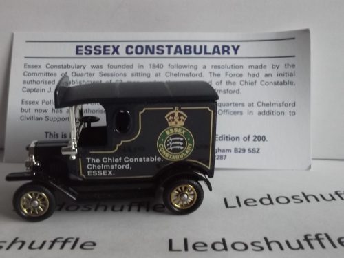 PV006, Code 3, Model T Ford Van, Essex Constabulary