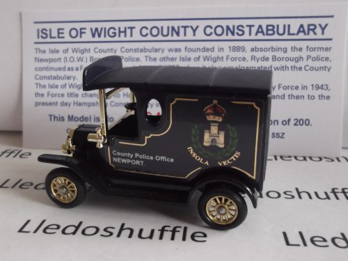 PV006, Code 3, Model T Ford Van, Isle of Wight County Constabulary