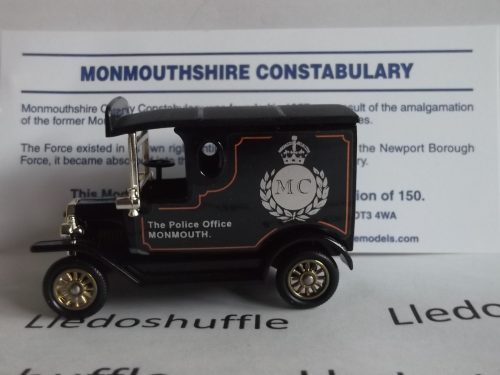 PV006, Code 3, Model T Ford Van, Monmouthshire Constabulary