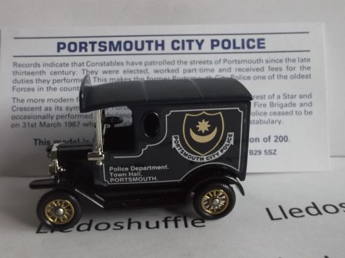 PV006, Code 3, Model T Ford Van, Portsmouth City Police