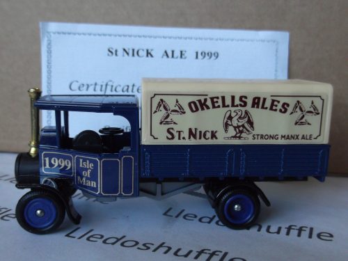 PV091, Code 3, Foden Steam Wagon, Okells Ales, St. Nick, Strong Manx Ale, Isle of Man 1999