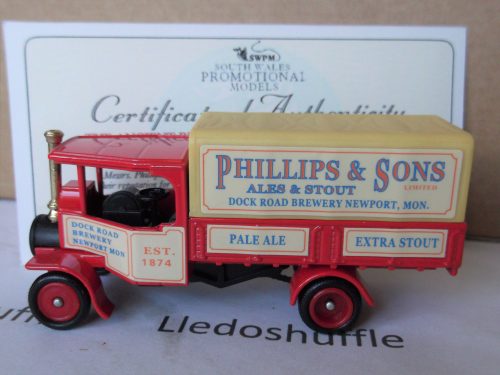 PV091, Code 3, Foden Steam Wagon, Phillips & Sons Ales & Stout, Dock Road Brewery, Newport