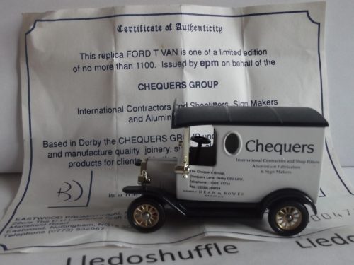 LP06387, Model T Ford Van, The Chequers Group, Derby, a Division of Dean & Bowes Group plc