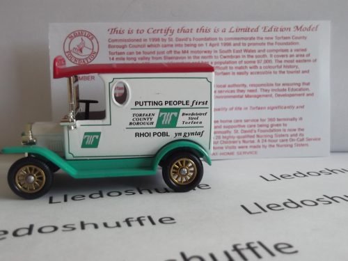 LP06785, Model T Ford Van, Torfaen County Borough, St David's Foundation 1998