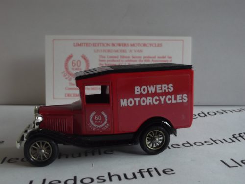 LP13121, Model A Ford Van, Bowers Motorcycles, Bury St Edmunds, 60 years 1928-1988