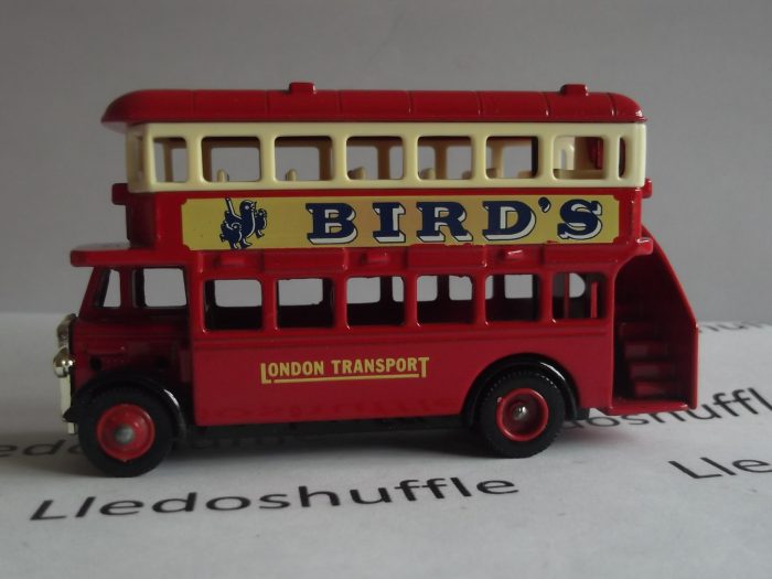 LP15067, AEC Regent Double Deck Bus, London Transport, Bird's Custard Powder