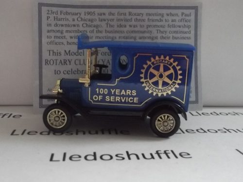 SP06-1002, Model T Ford Van, Rotary International, District Club of Yatton, 100 years of Service