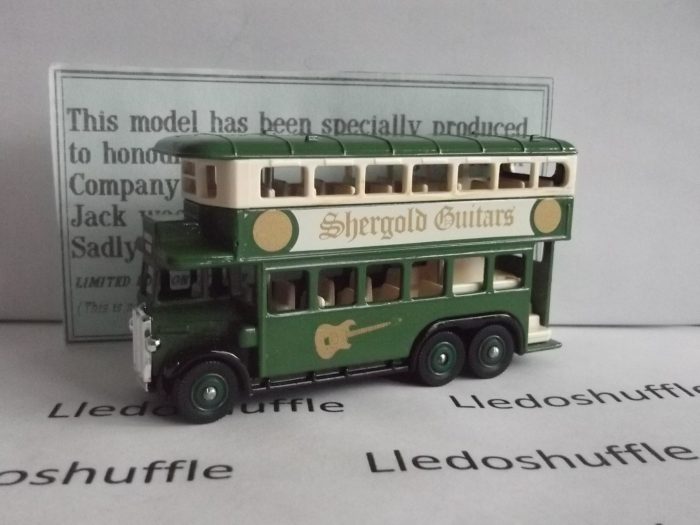 DG049, Code 3, AEC Renown Double Deck Bus, Shergold Guitars, Harold Wood - Green body