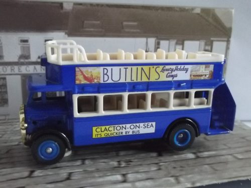 DG68010, AEC Regent Open Top Bus, Butlin's Luxury Holiday Camps, Clacton-on-Sea, It's quicker by bus