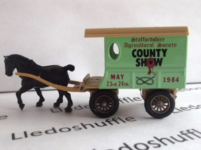 DG03005a, Horse Drawn Delivery Van, Staffordshire Agricultural Society County Show 1984, Pale Green