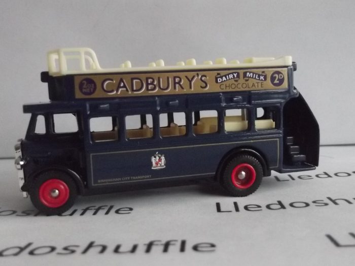 LP68-1001R, AEC Regent Open Top Bus, Birmingham City Transport, Cadbury's Dairy Milk Chocolate