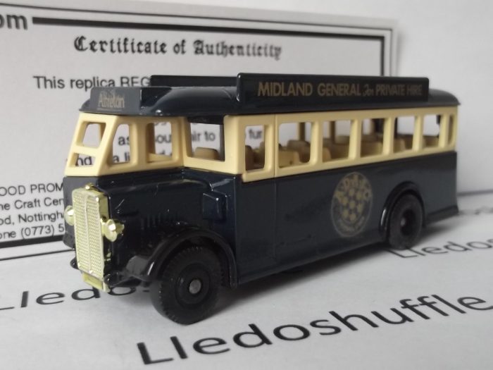 LP017, Code 3, AEC Regal Single Deck Bus, Midland General for Private Hire, ADASC Football Club, Alfreton