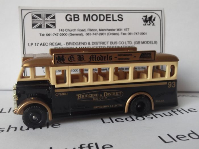 LP17189, AEC Regal Single Deck Bus, Bridgend & District Bus Company, GB Models