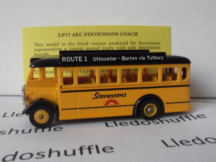 LP17195, AEC Regal Single Deck Bus, Stevensons, Route 1