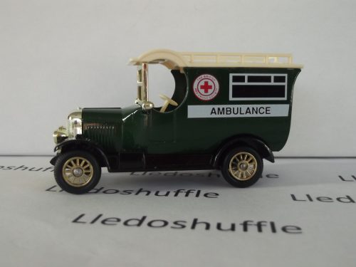 DG050, Code 3, Bull Nose Morris Van, The British Red Cross Society Ambulance in green