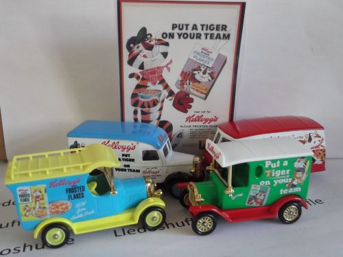 Kelloggs Frosties, 4 piece set, Model T Ford Van, Bull Nose Morris Van, Bedford Delivery Van & Morris LD150 Van, KG3004