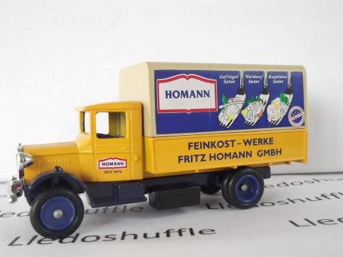LP28038, Mack Canvas Back Truck, Homann, Feinkost - Werke, Fritz Homann GMBH, seit 1876 (Sauces & Dressings)