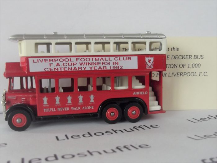 LP49025, AEC Renown Double Deck Bus, Liverpool Football Club, F.A. Cup Winners, Centenary Year Wembley 1992