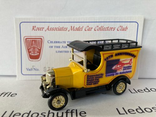 SP50-1002, Bull Nose Morris Van, County Air Ambulance, Rover Associates Model Car Collector Club
