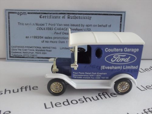 LP06596, Model T Ford Van, Coulters Garage, Evesham, Ford