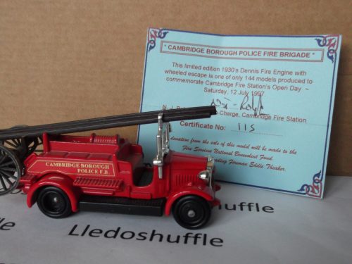 PV012, Code 3, Dennis Fire Engine, Cambridge Borough Police F.B.