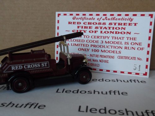 PV012, Code 3, Dennis Fire Engine, Red Cross Street