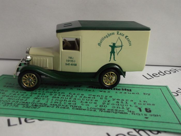 LP013, Code 3, Model A Ford Van, Nottingham Lace Centre