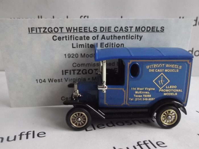 PV006, Code 3, Model T Ford Van, Ifitzgot Wheels Diecast Models, McKinney, Texas