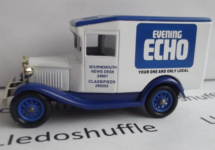 LP13122, Model A Ford Van, Bournemouth Evening Echo