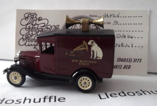 DG013, Code 3, Model A Ford Van, His Masters Voice, transfer print, with announcer to roof