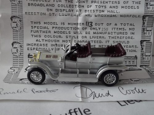 DG032, Code 3, Rolls Royce Silver Ghost, Beeston Hall 1991, The Broadland Collection