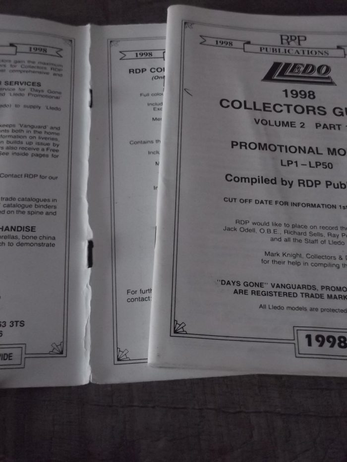 Lledo 1998 Collectors Guide Booklet Volume 2, Part 1 - Promotional Models by RDP - Image 2