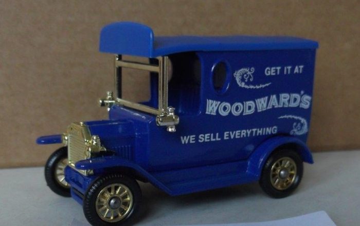 DG06039, Model T Ford Van, Woodward's, Get it at Woodward's, We Sell Everything, Type BFB without printed headboard