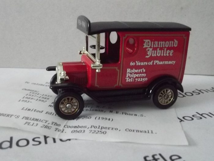 PV006052, Code 3, Model T Ford Van, Roberts Pharmacy, Polperro, Diamond Jubilee