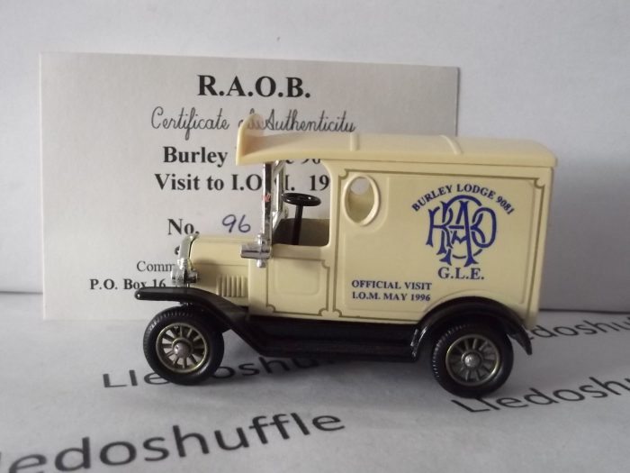 PV006069, Code 3, Model T Ford Van, Burley Lodge 9081, RAOB G.L.E., Official Visit I.O.M. May 1996