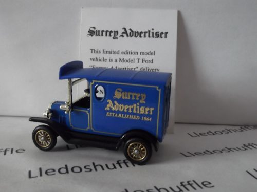 PV006087, Code 3, Model T Ford Van, Surrey Advertiser
