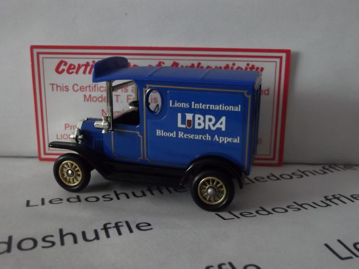 PV006109, Code 3, Model T Ford Van, LIBRA, Lions International Blood Research Appeal