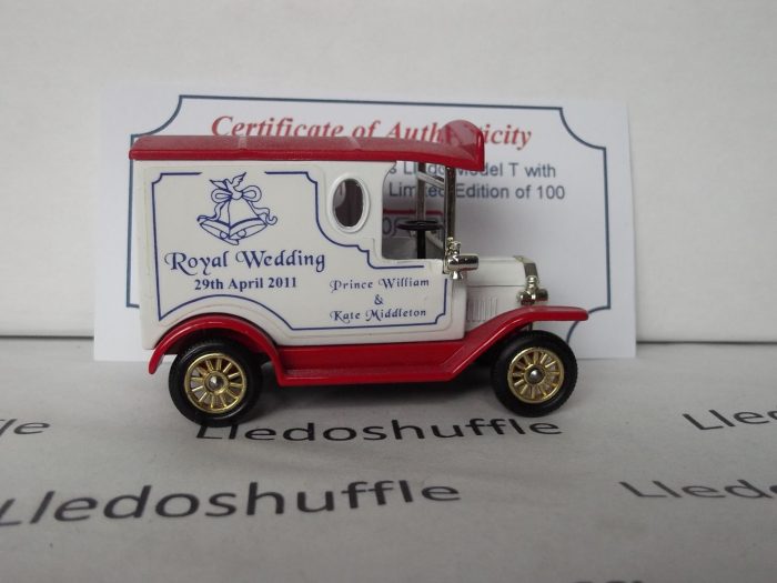 PV006, Code 3, Model T Ford Van, Royal Wedding 29th April 2011, Prince William & Kate Middleton